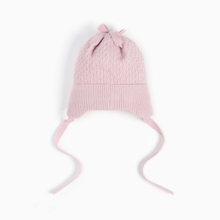 A hat for a girl, the color is light lilac, size 40-42 cm-2