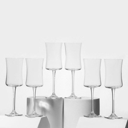 A set of glass glasses for white wine Buteo, 260 ml, 6 pcs