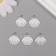 Decor for creativity metal, rhinestones "shell" silver 2.1x1.8x0.3 cm