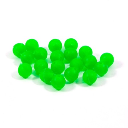 Feeder bead Namazu Soft Beads, PVC, D = 5 mm, round, dark green 20 pcs.