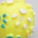 Toy squirrel "Ball" for dogs, 6.5 cm, yellow