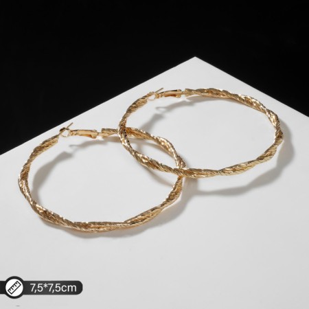 Ring Earrings "Karma" plexus, color gold, d = 6.5