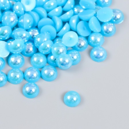 Decor for creativity plastic "Half of beads. Blue" 20 g 0.8x0.8 cm