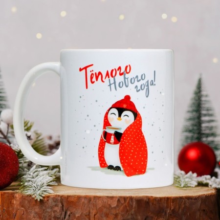 Ceramic Penguin mug, 320 ml, white color-1