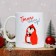 Ceramic Penguin mug, 320 ml, white color
