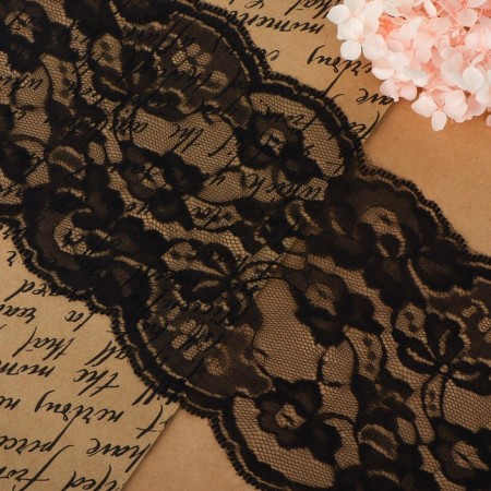 Capricon lace, 130 mm × 3 ± 0.5 m, black color-1