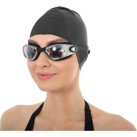 Bradex swimming cap, silicone, black-5