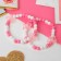 Bracelet Children's "chosen" butterflies, white-pink color