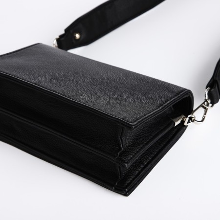 Women's bag Textura, messenger, small size, black color-3