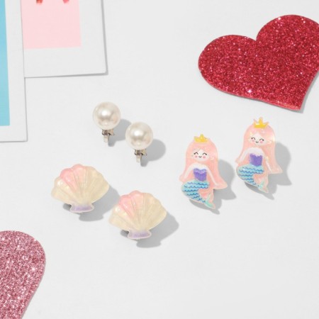Clips of children's (3 pairs) "Choselka" sea collection, color-2