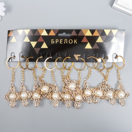 Breek Metal "Cross" Pearl, gold 5x4 cm-2