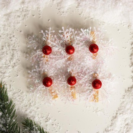 Brongs for the decor "Snowflakes" 6 pcs.-2