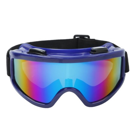 Glasses-mask for motorcycle driving, chameleon glass, blue