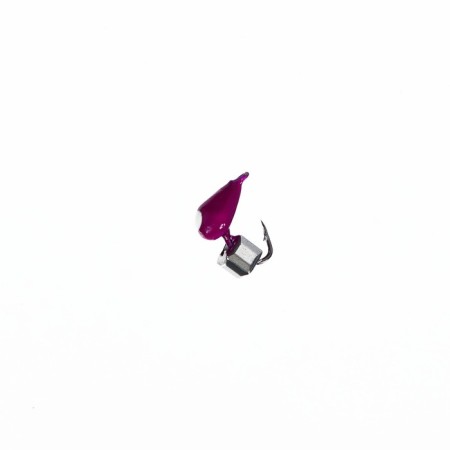 Mormyshka crap purple, white eye + cube Granin silver, weight 0.4 g-1