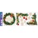 Vinyl stickers on the windows "New Year's Wreath", reusable, 70 x 25 cm, New Year