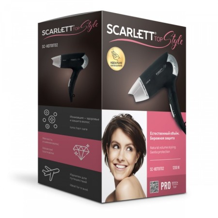 Claus Scarlett SC-HD70IT02, folding, 1200 W, 2 modes, 1 nozzle, cord 1.7 m-4
