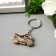 Breek plastic for metal "bike" gold 2x3.5 cm