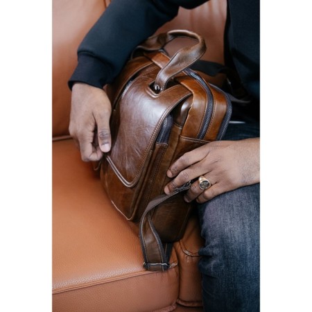 Male portfolio, genuine leather de-gosa brown, 42x9x32 cm-5
