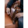 Male portfolio, genuine leather de-gosa brown, 42x9x32 cm