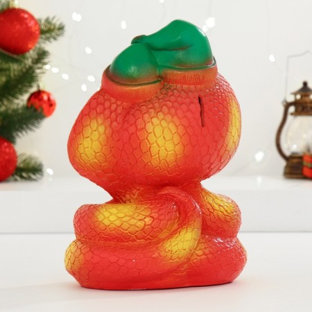 Копилка "Змеи с сердцем" красная, 24см-2