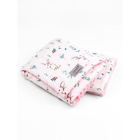 AMAROBABY plaid, size 85x95 cm, white, pink color-3