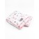 AMAROBABY plaid, size 85x95 cm, white, pink color