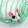 Toy "Mouse in a ball", 7 cm, white/green