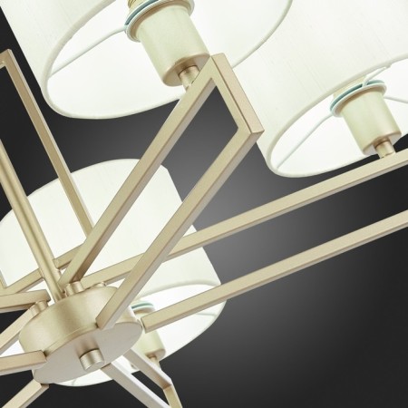 Suspended EVOLUCE lamp. Sle105803-05. Danae. 5x40 watts, E14, 68.5x68.5x37 cm, matte gold color-10