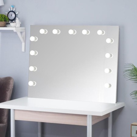 Mirror, make -up, wall, 13 light bulbs, 90x70 cm-4
