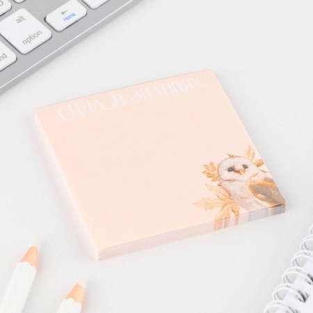 A paper unit for recording with tear -off sheets “Best Teacher”, 50 sheets, 7.5 cm x 7.5 cm.-2