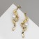 Earrings with pearls "bead" vessel, color gold