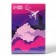 A ceramic glass with a silicone cover "Airplane", 300 ml, pink color