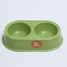 Bamboo double bamboo, 23.5 x 13 x 5 cm, green