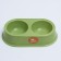 Bamboo double bamboo, 23.5 x 13 x 5 cm, green