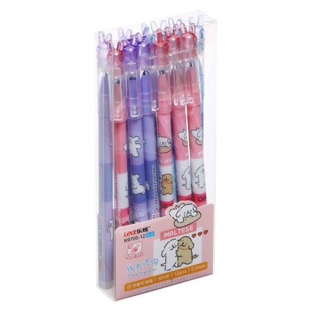 Gel handle washed ink, blue rod, dogs mix-4