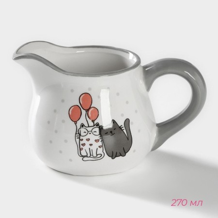 Set of Serving shares "Cozy cats", 2 items: milkman 270 ml, sugar tower 310 ml-4