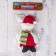 Soft suspension "Snowman in a striped scarf" 9*20 cm red