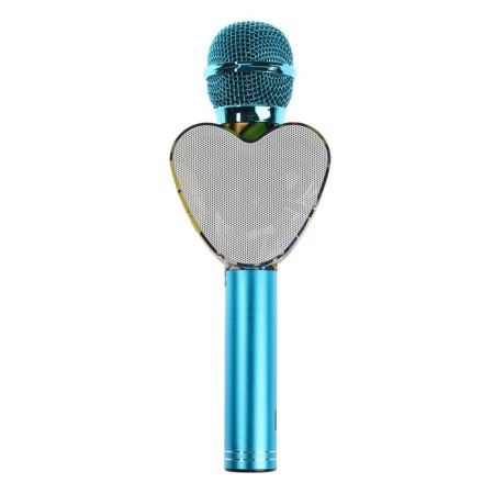 Microphone for karaoke Q5, 3 W, 1800 mAh, Bluetooth, FM, Microsd, Blue-2