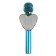 Microphone for karaoke Q5, 3 W, 1800 mAh, Bluetooth, FM, Microsd, Blue
