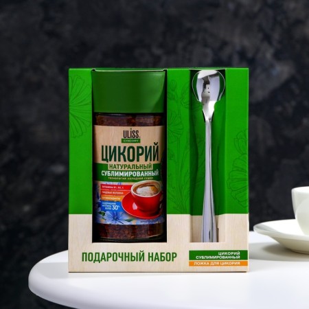 Gift set of chicory Uliss Chicary 85, crystal, st/b with spoon x 6-1