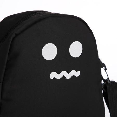 Youth bag with zipper, black color-2
