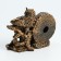 Table hours "Fireplaces. Smart Eagle owl", discrete move, 14 x 6.5 x 11.5 cm