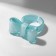 Ring "Bow" voluminous, blue color, size 18