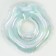Circle on the neck, half -cream, peppermint color