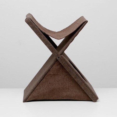 House for cats with a clamp "X", folding with a hammock, carpet, mix of flowers-1