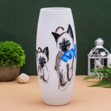 Ваза "Кошечки" d-7.5см 11х25см