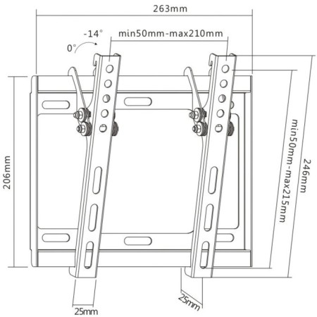 Crocktein for TV Ultramounts UM831TW White 17 "-43" Max.35kg wall tilt-1