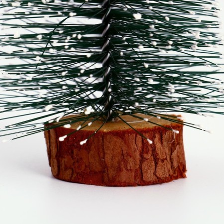 New Year's decor "Green Christmas tree in the snow" 8 × 8 × 15 cm-2