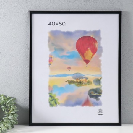 Photo frame plastic 40x50cm black (plastic screen)
