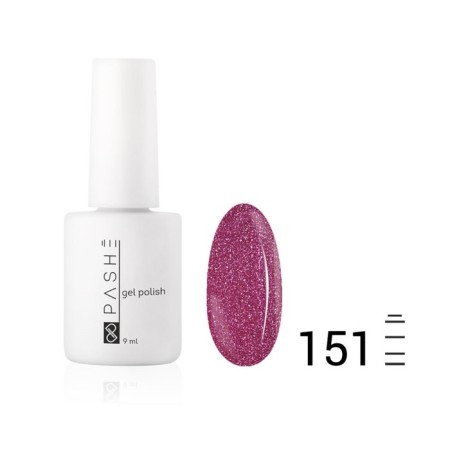 Color gel polish Pashe, No. 151 flickering sunset, 9 ml